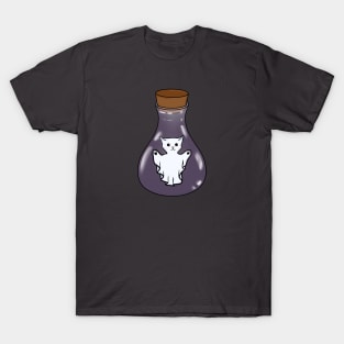 Ghost Cat Spirit In A Witches Jar T-Shirt